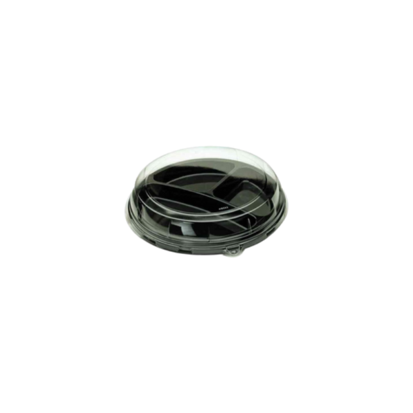 ASSIETTE NOIR EN PLASTIQUE 3COMP AVEC COUV 26*2.5/1PC NOIR
