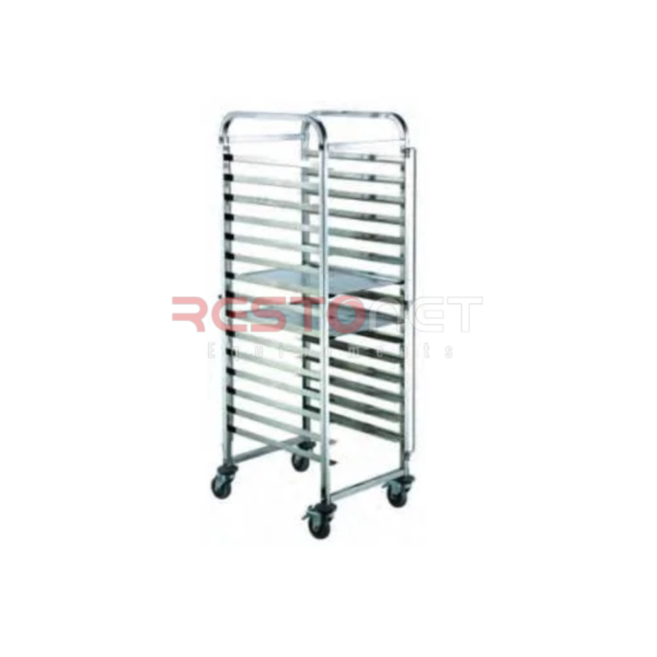 CHARIOT 15 NIVEAUX EN INOX POUR PLAQUES 60*40
