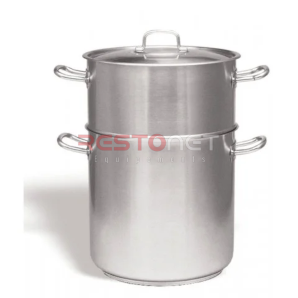 COUSCOUSSIER EN INOX AVEC COUVERCLE D 60