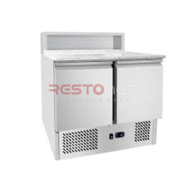 MEUBLE A PIZZA  CASQUE EN INOX  900*700*850 A 2 PORTES