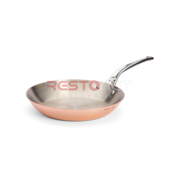 POELE A QUEUE EN CUIVRE INTERIER INOX D 15