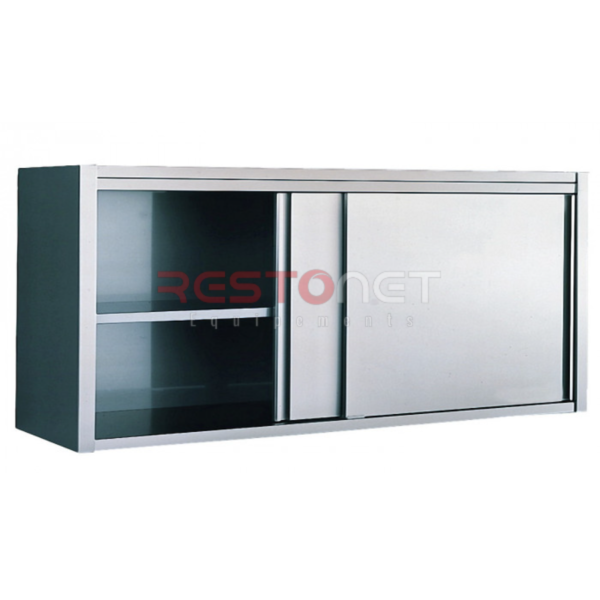 PLACARD MURALE SUSPENDUE EN INOX PORTES COULISSES DIM 1600*400*600