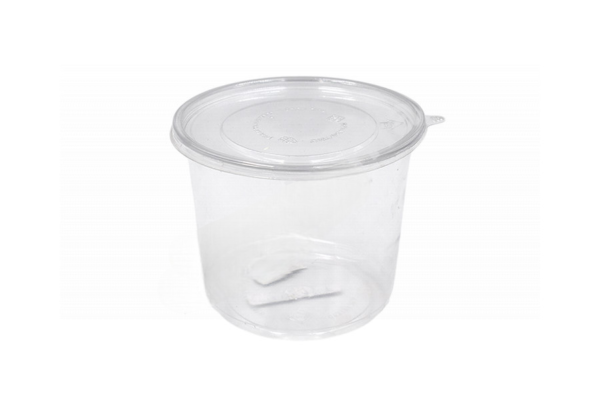 POT ROND EN PLASTIQUE AVEC COUVERCLE