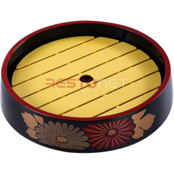 PLATEAU ROND EN BOIS A SUSHI JAPONAIS D 39*39*5.7 CM