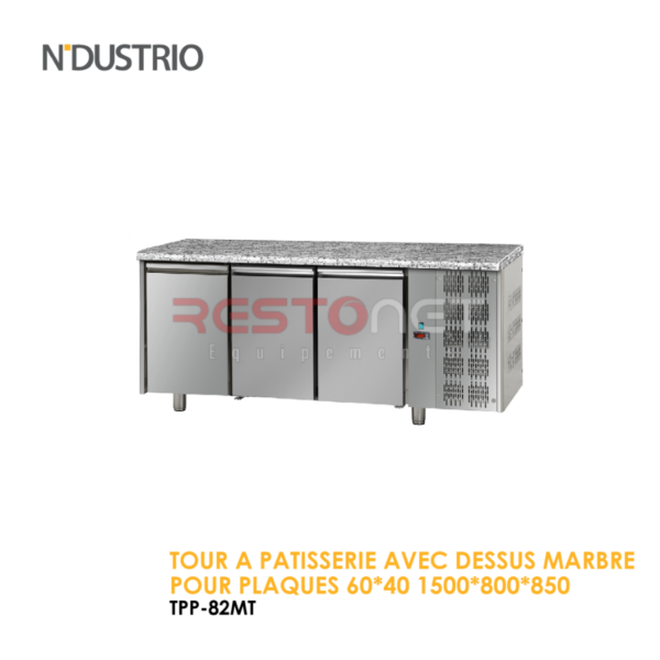 TOUR A PATISSERIE AVEC DESSUS MARBRE POUR PLAQUES 60*40 1500*800*850