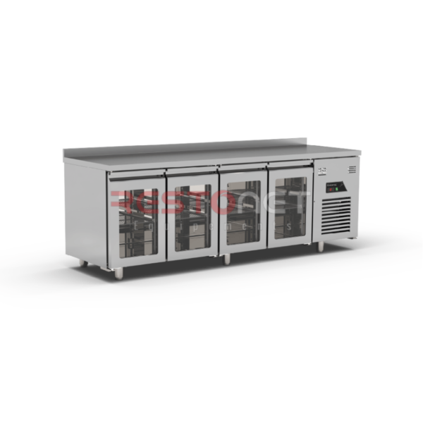COMPTOIR REFRIGEREE 4 PORTES POSITIF 2300*700*850
